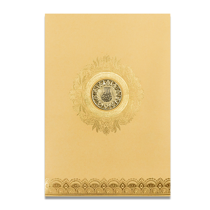 Gold Metallic Royal Wedding Card-KNCM16GGM