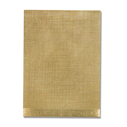 Gold Embossed Floral Wedding Card-KNCM15BGM