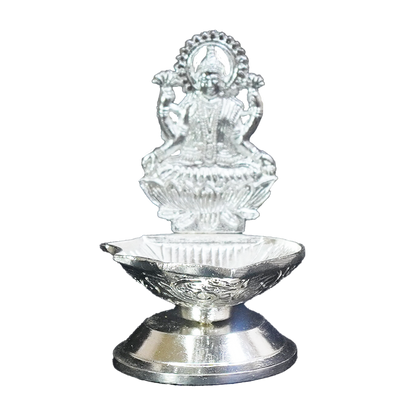 White Metal Ganesha Deepa-King of Cards