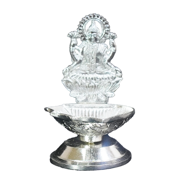 White Metal Ganesha Deepa-King of Cards