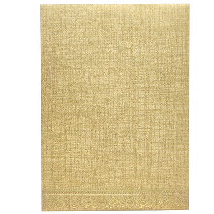 Brown Gold Metallic Designer Invitation Card With Gold Foiling Print-KNCM26NF-King of Cards