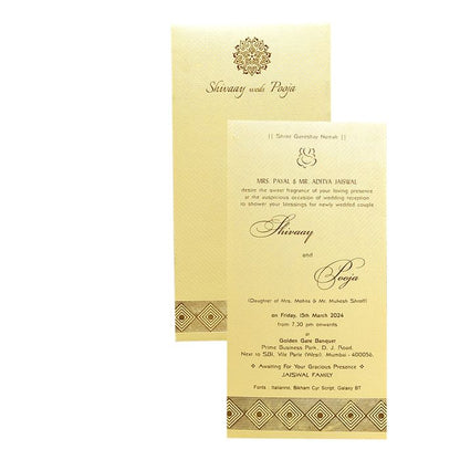 Cream Single Sheet Invitation Card-King of Cards