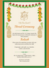 Orange And Green Thread Ceremony Invitation-AATCI001