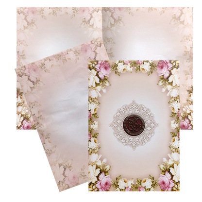 Pink Floral Ganesha Invitation Card-King of Cards