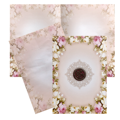 Pink Floral Ganesha Invitation Card-King of Cards