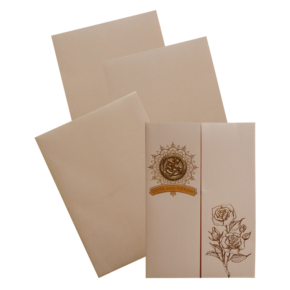 Light Apricot Orange Invitation Card-KNKTP038