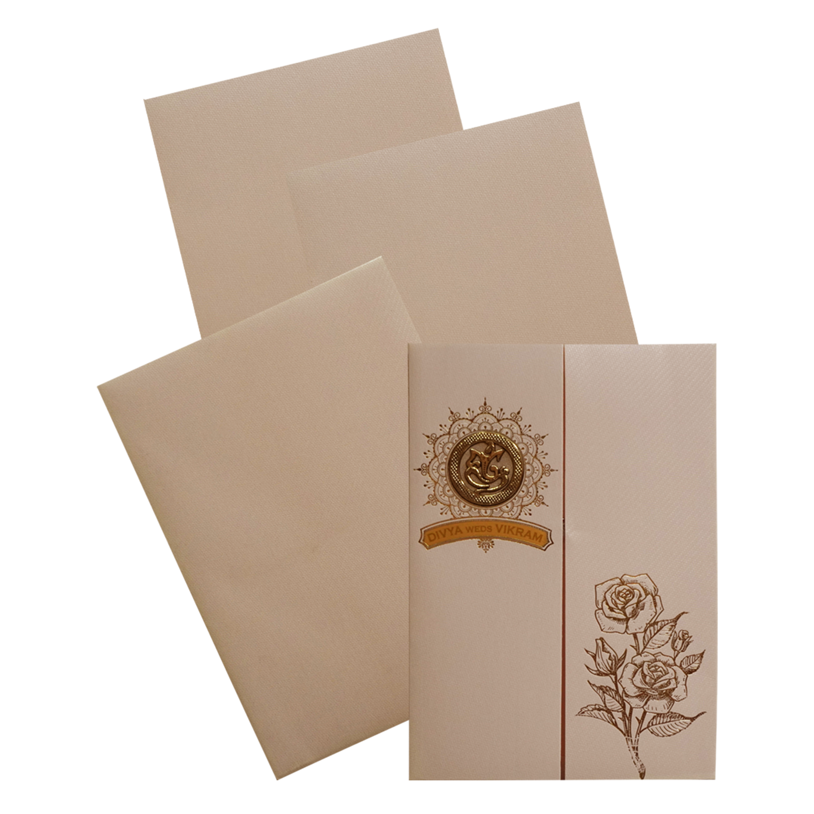 Light Apricot Orange Invitation Card-KNKTP038