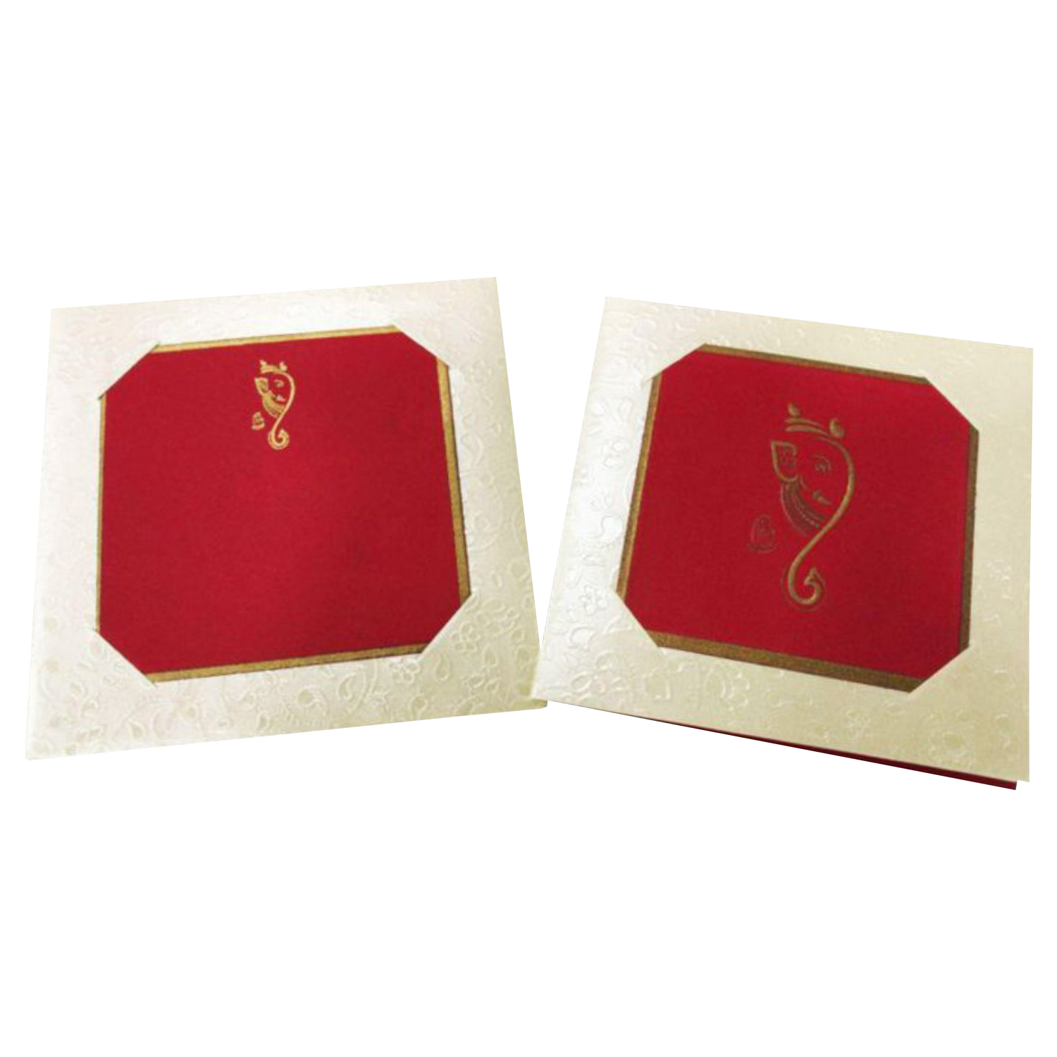 Red Ganesha Invitation Card