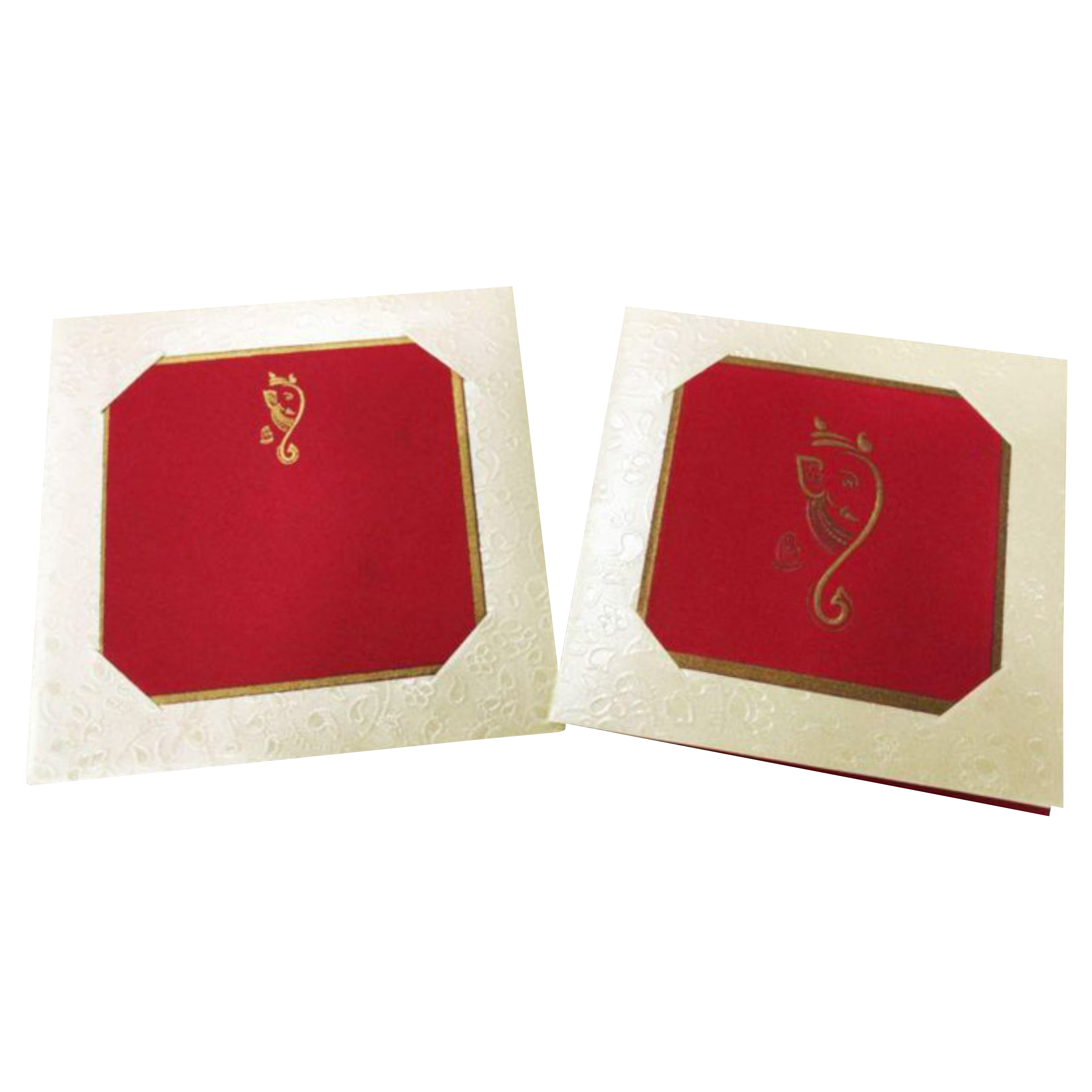 Red Ganesha Invitation Card