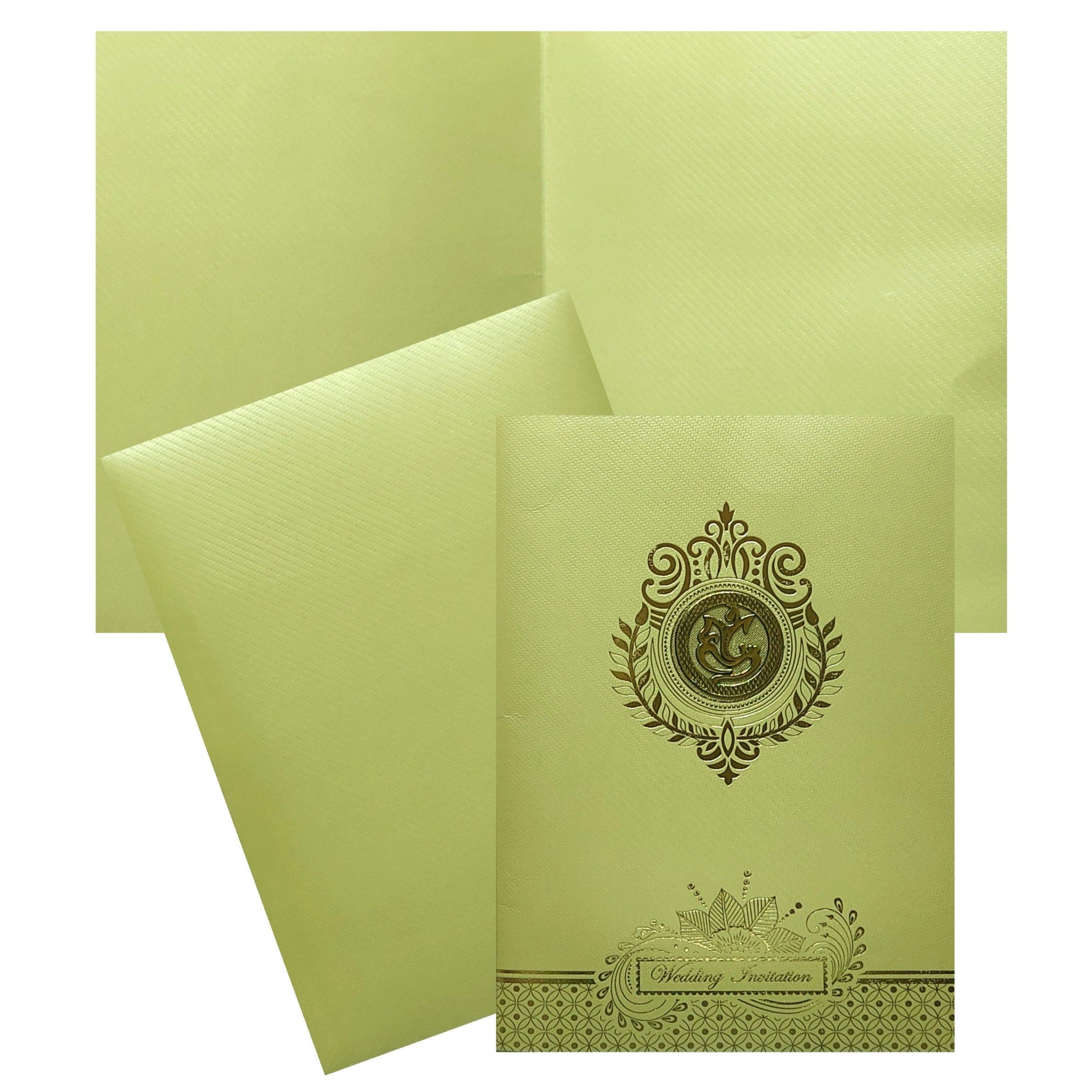 Light Green Floral wedding Invitation Card-KNK8704LG