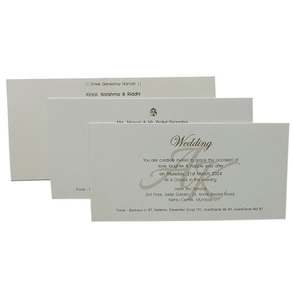 Grey Sweet Box Invitation Card-KRC29300