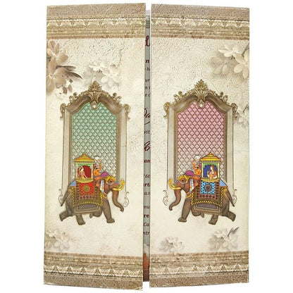 Grey Padded Door Type With Elephant Design-KNPO9510G-King of Cards