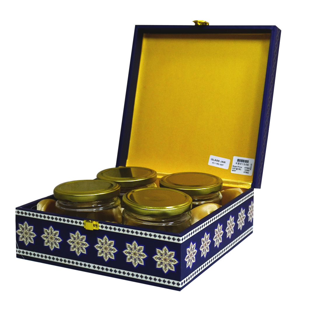 Blue Mandala Jar Box Invitation-KBX1306