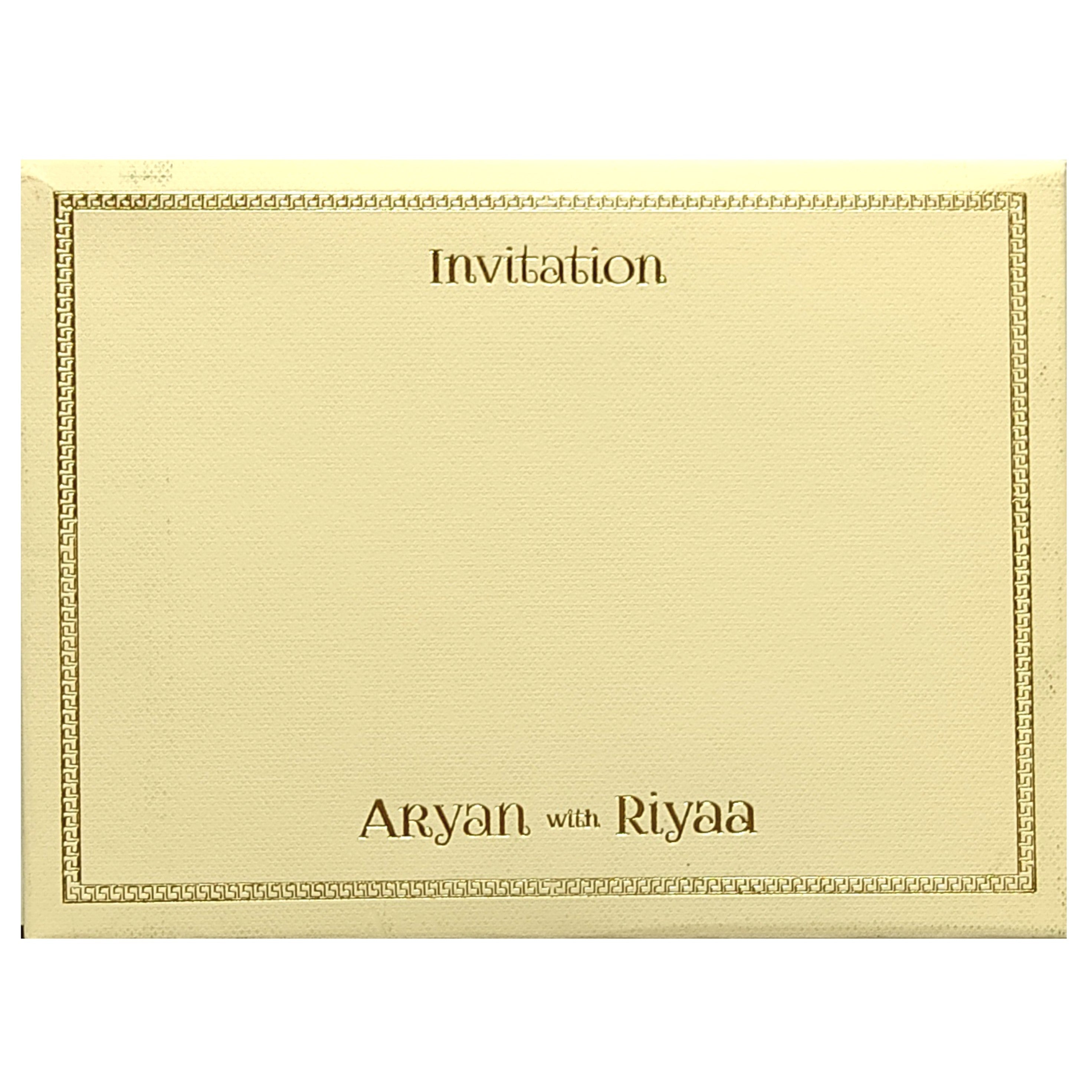 Cream Peacock Padded Invitation Card-King of Cards