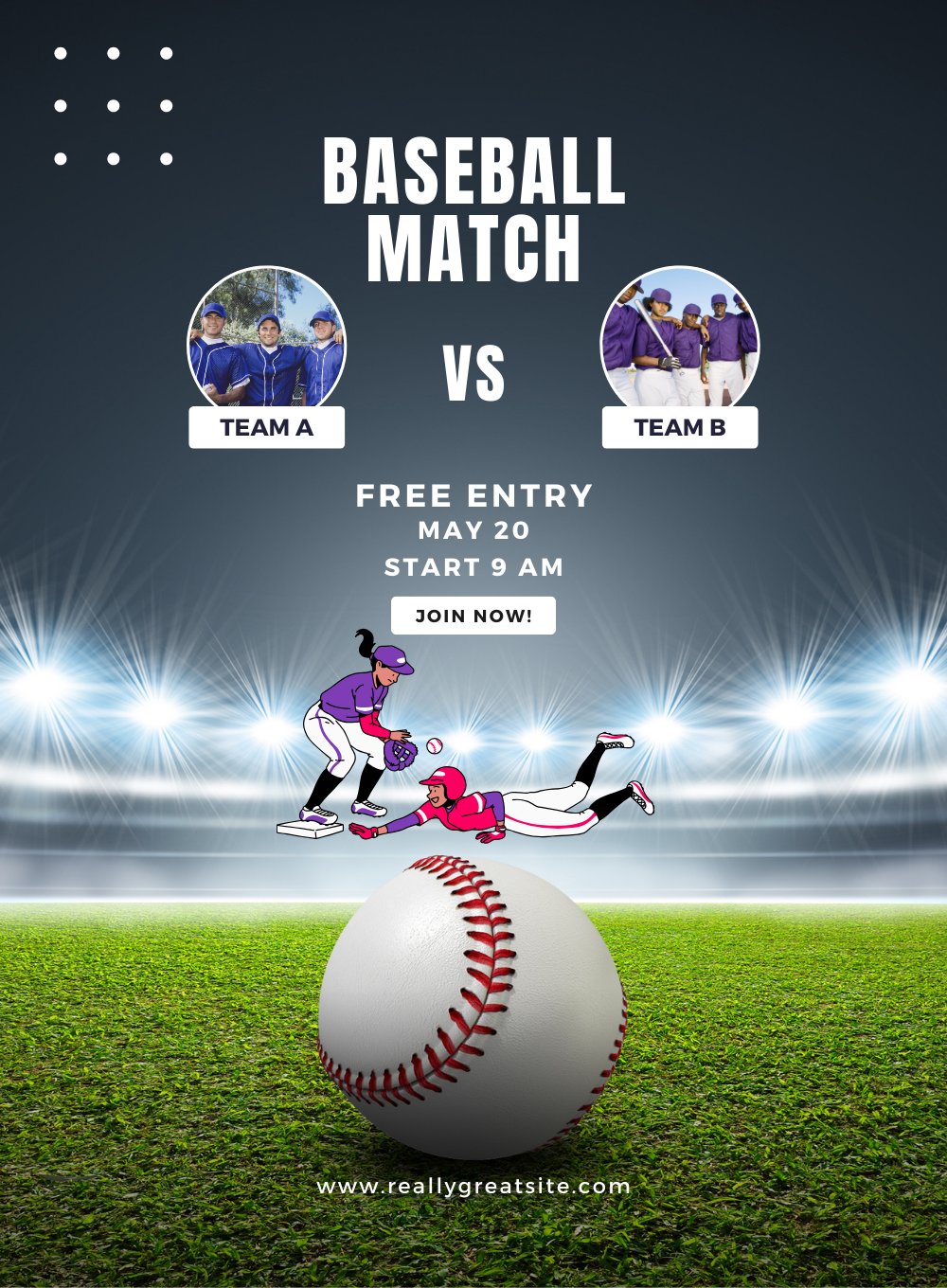 Field of Dreams Baseball Invitation-AABAS002