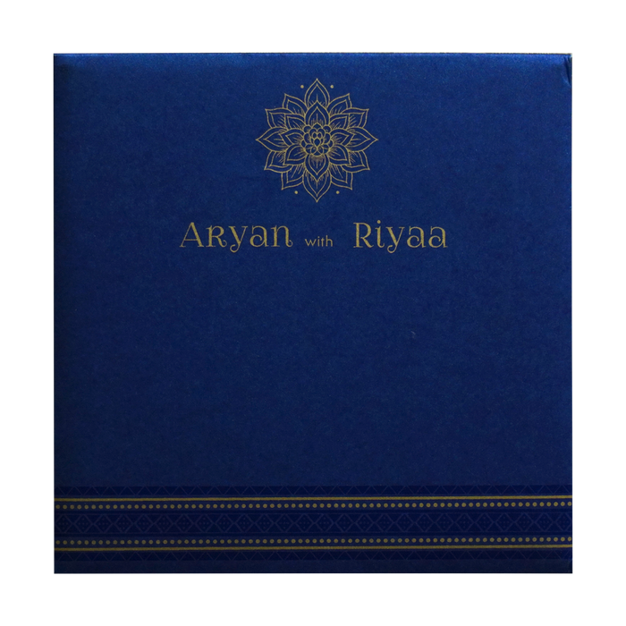 Dark Blue Door Wedding Invitation-King of Cards