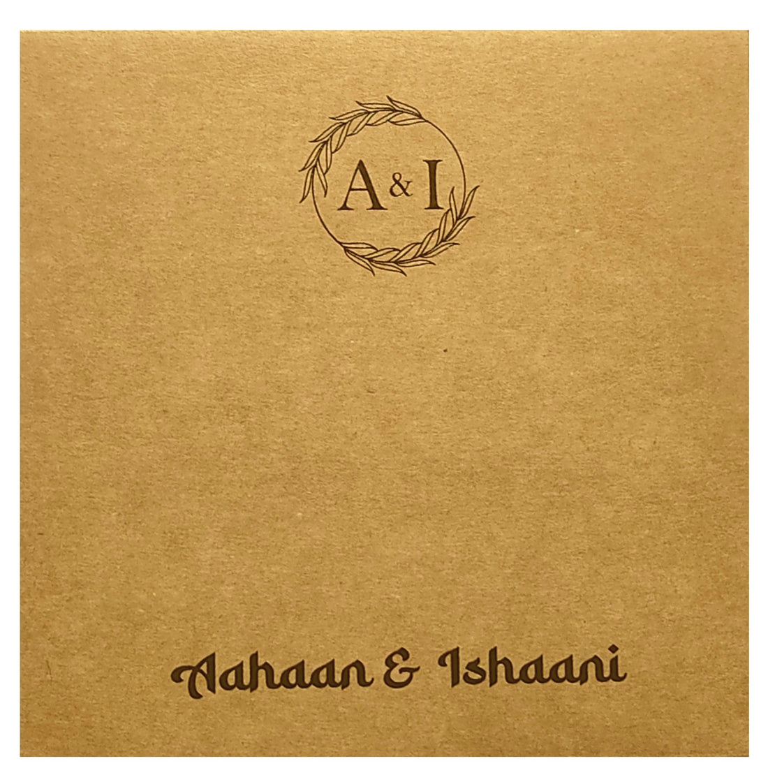 Brown Leaf Foil Invitation Card-King of Cards