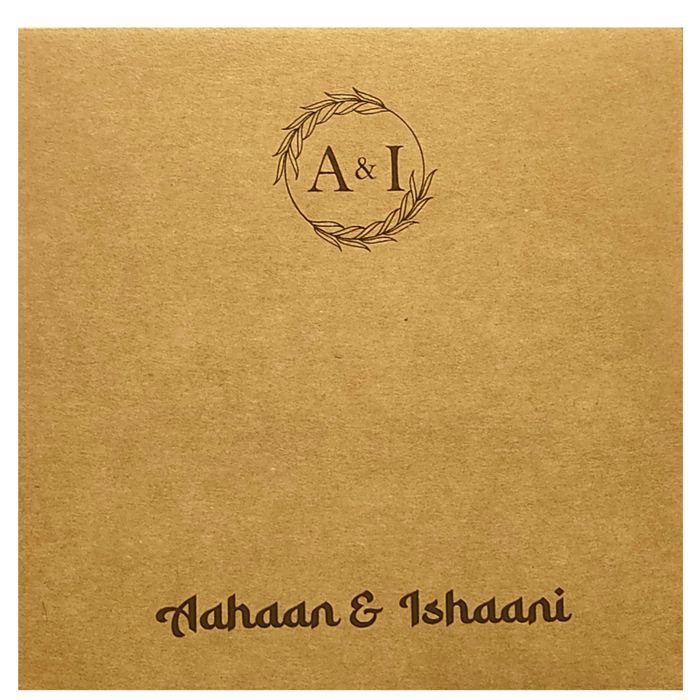 Brown Leaf Foil Invitation Card-King of Cards