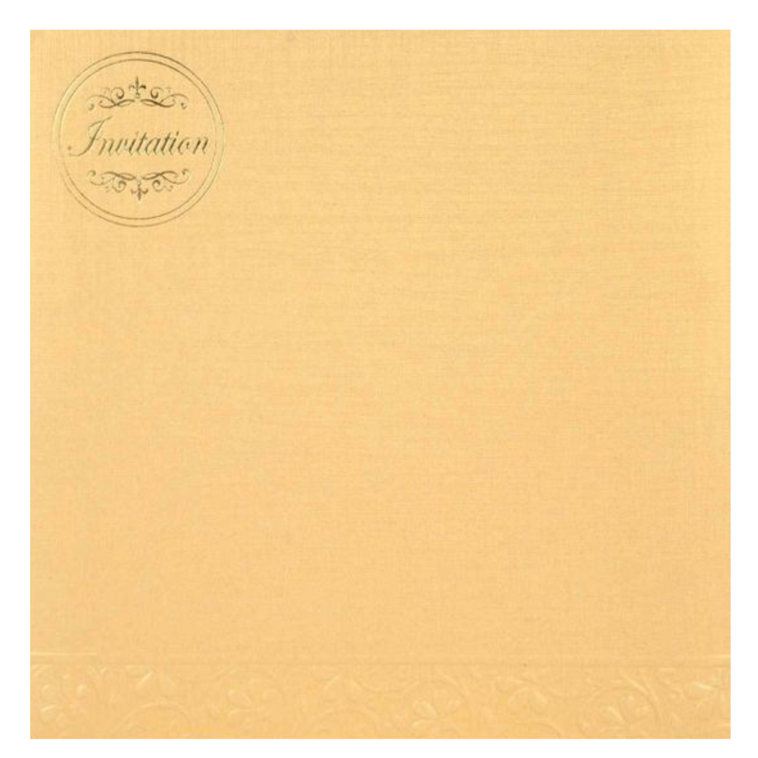 Gorgeous Cream Color Hand Made Wedding Card  - KNK95030