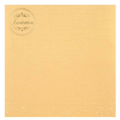 Gorgeous Cream Color Hand Made Wedding Card  - KNK95030