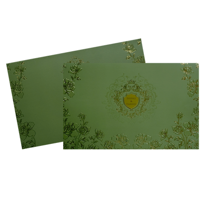 Lemon Grass Floral Marriage Card-King of Cards