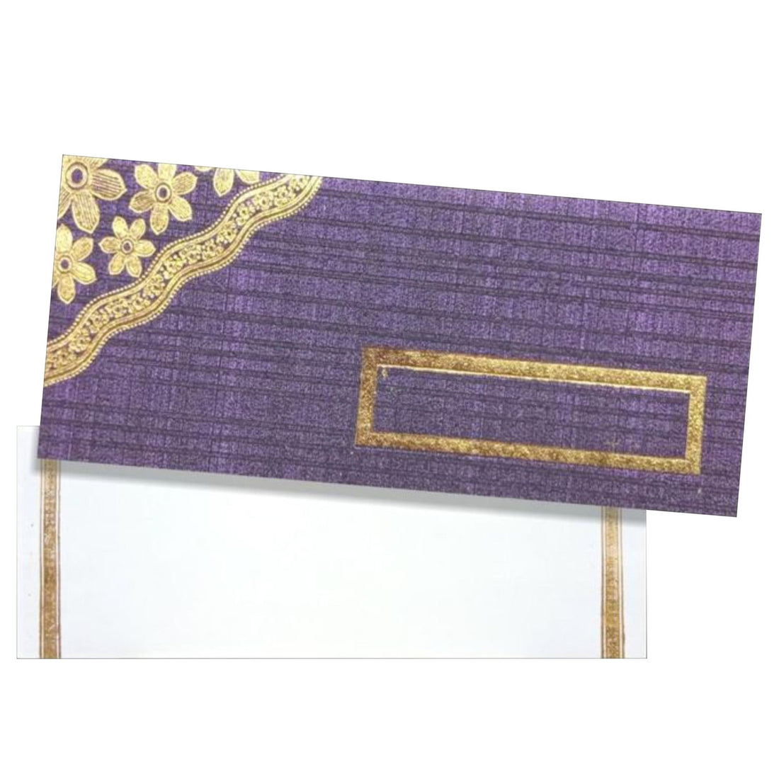 Lovely Gold Foiling Blossom With Violet Shading Personal Card - KNHM815V-King of Cards