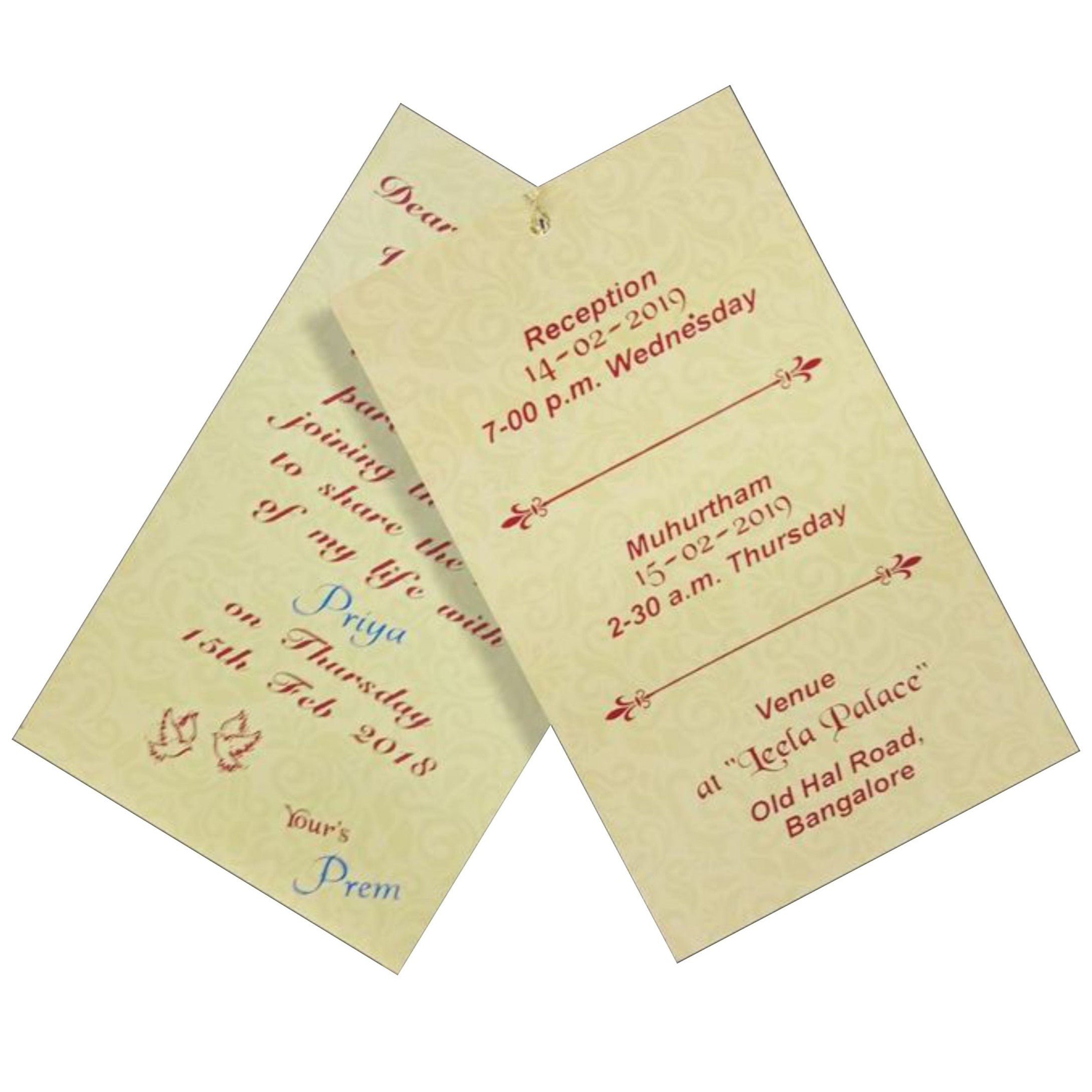 Red Personal Invitation Card-KNSA821R