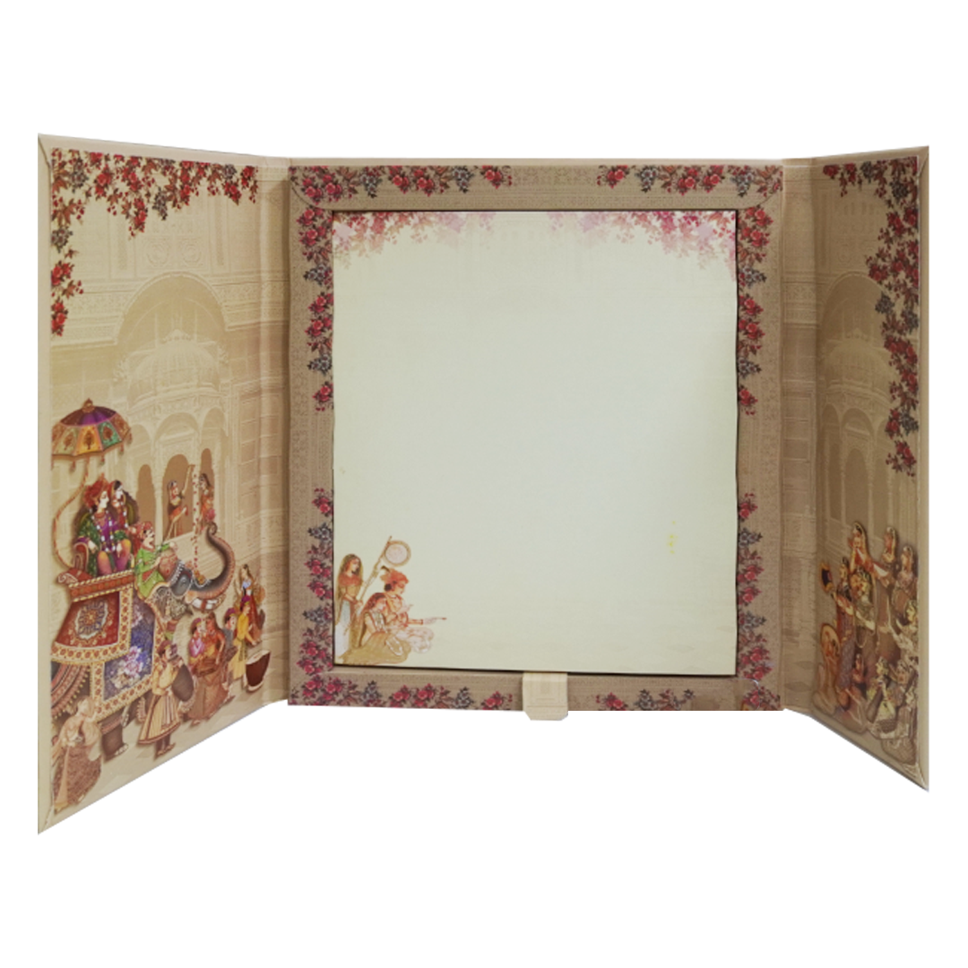 Light Brown Bride Groom Wedding Invitation Card-King of Cards