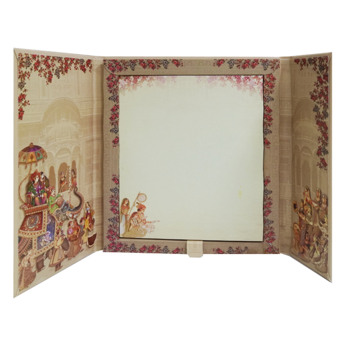 Light Brown Bride Groom Wedding Invitation Card-King of Cards