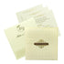 White Nameplate Embossed Invitation Card-KRC29740