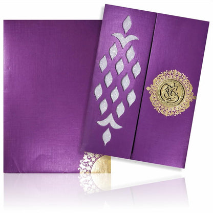 Violet Door Type Die Cut Invitation-KNCM27VM