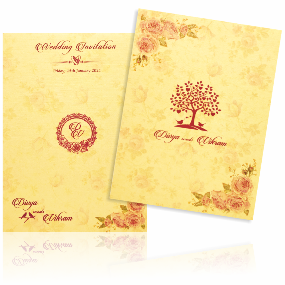 Cream Invitation Card-KNCM4041