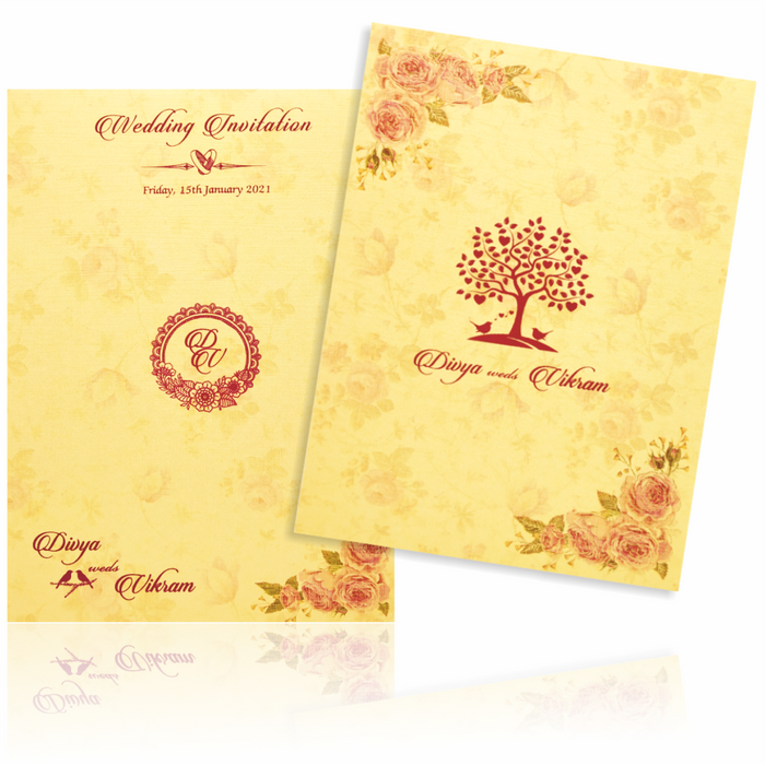 Cream Invitation Card-King of Cards