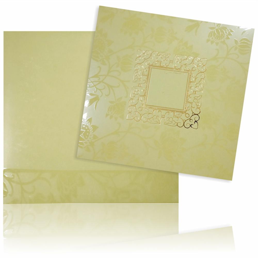 Gorgeous Green Shading With Blossom Theme Wedding Card - KND8002G