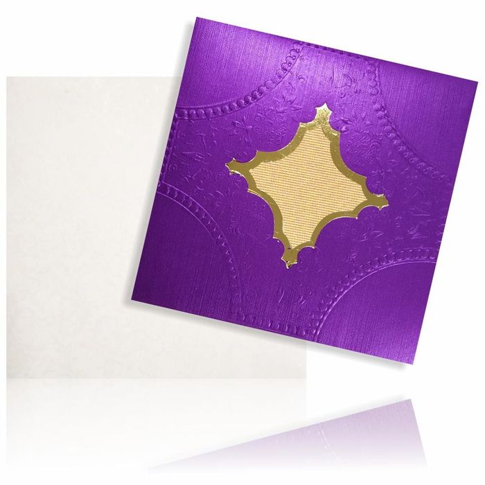 Purple Invitation Card-King of Cards