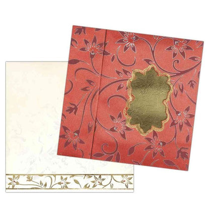 Book Style Interfaith Wedding Invitation Card -KNK1344-King of Cards