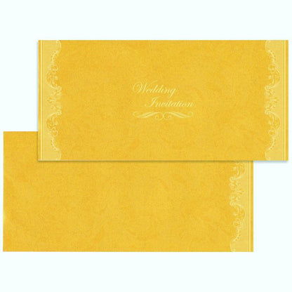 Alluring Gold Shading With Floral Border Wedding Card-KNK1716