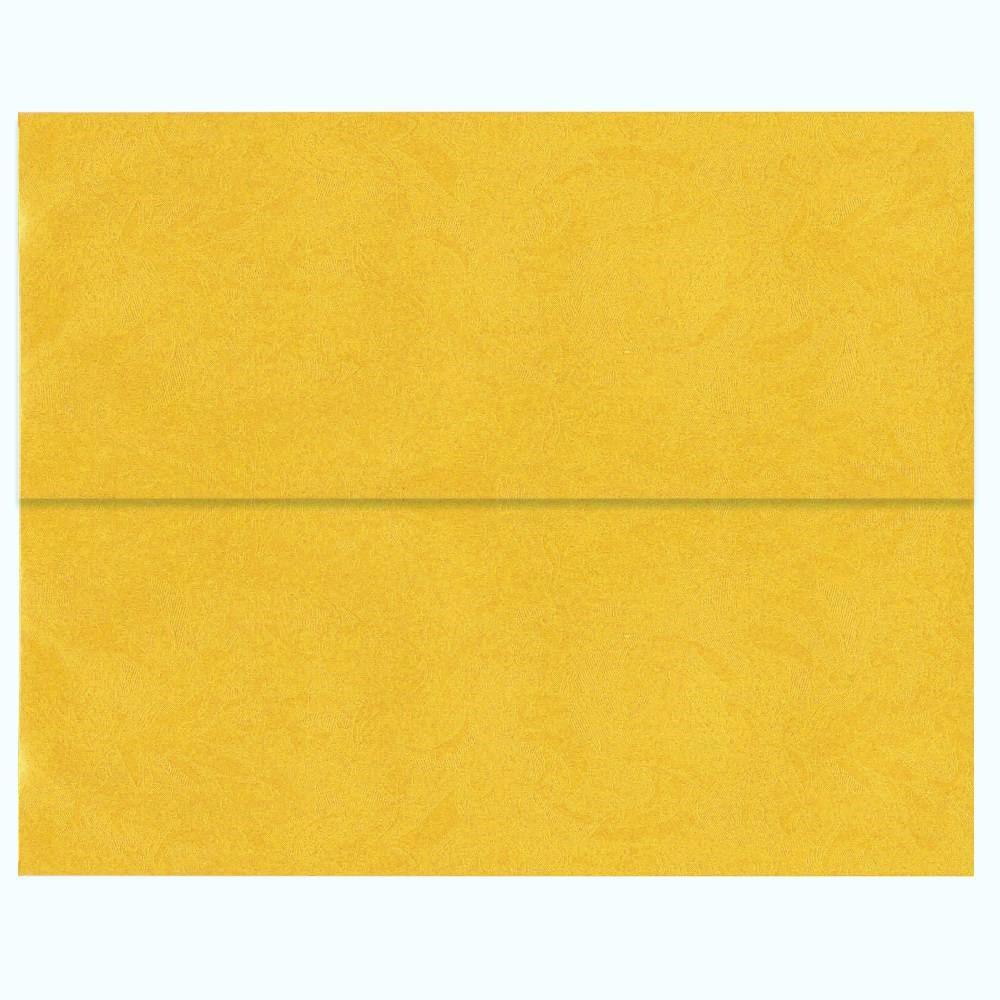 Alluring Gold Shading With Floral Border Wedding Card-KNK1716