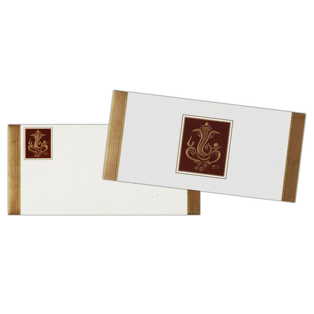 Invitation Card - Designer Maroon and Golden Invitation Card-KNK1846