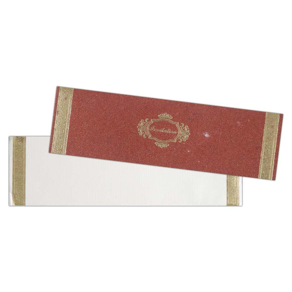 Invitation Card - Royal Red Handmade Invitation Card-KNK1919