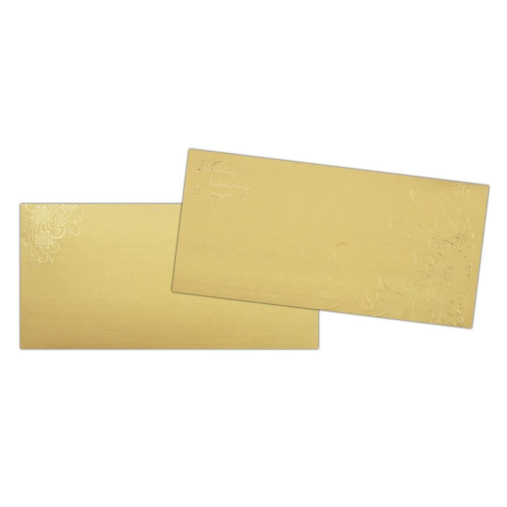 Pristine Gold Shading With Designer Wedding Card -KNK1939