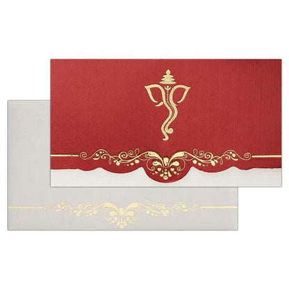 Invitation Card - Personal Red Hindu Wedding Card-KNK1996-King of Cards