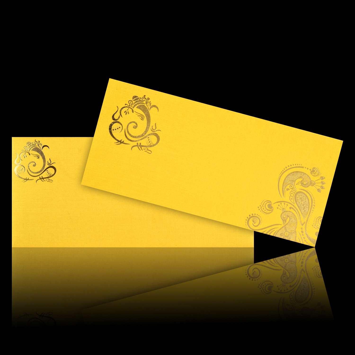 Gold Peacock Design Personal Card