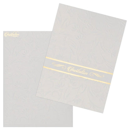 Invitation Card - White Christian Wedding Card-KNK2033