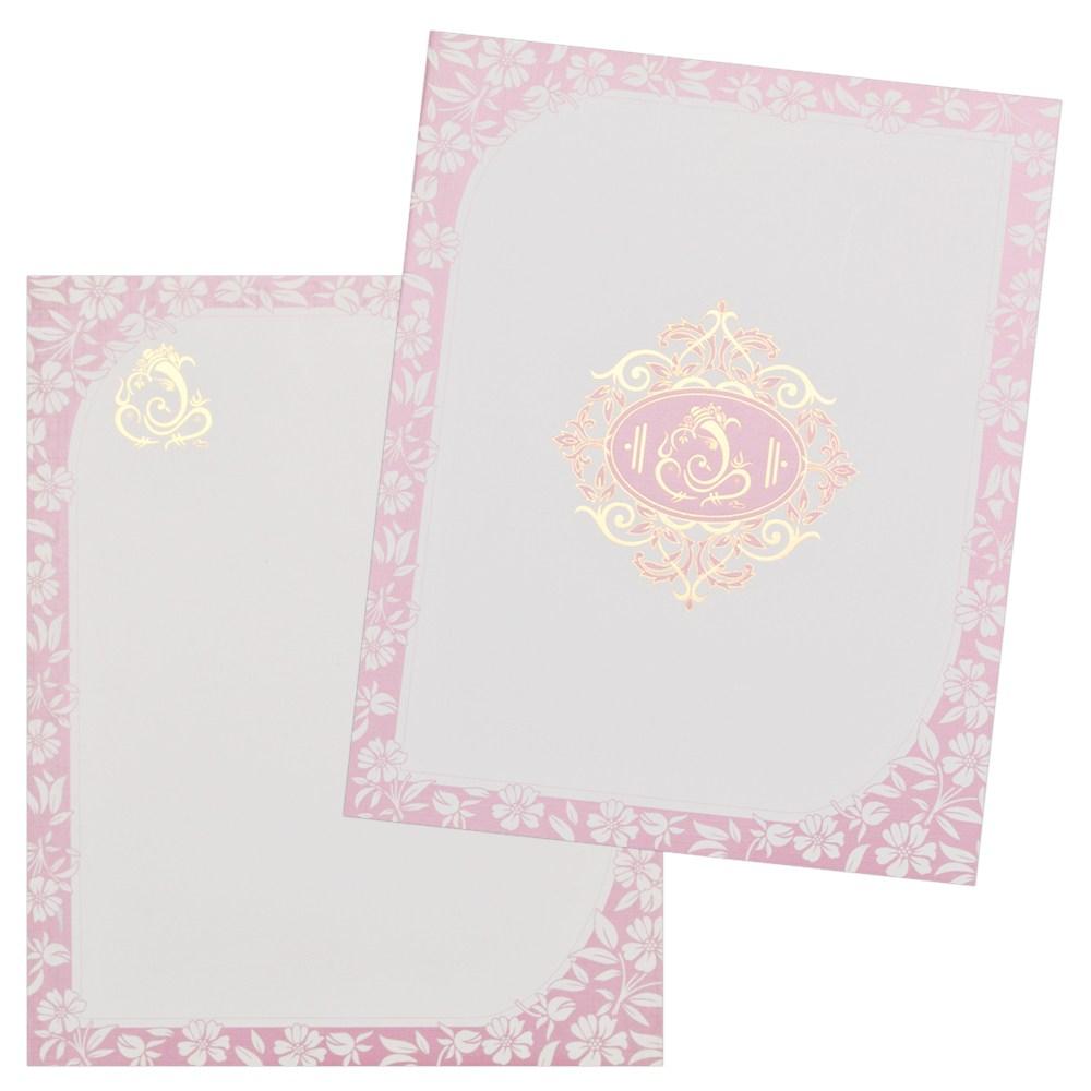 Invitation Card - Everlasting Pink Ganesha Kalyana Patrika-KNK2234