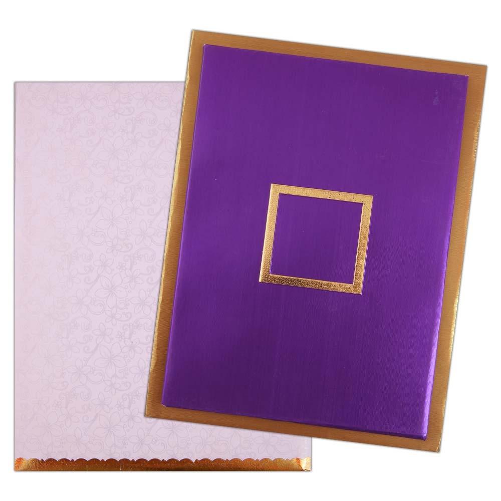 Invitation Card - Golden dreams weaved in Purple sophistication - KNK2243