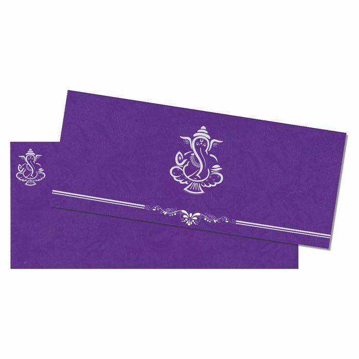 Violet Ganesha Invitation Card-King of Cards