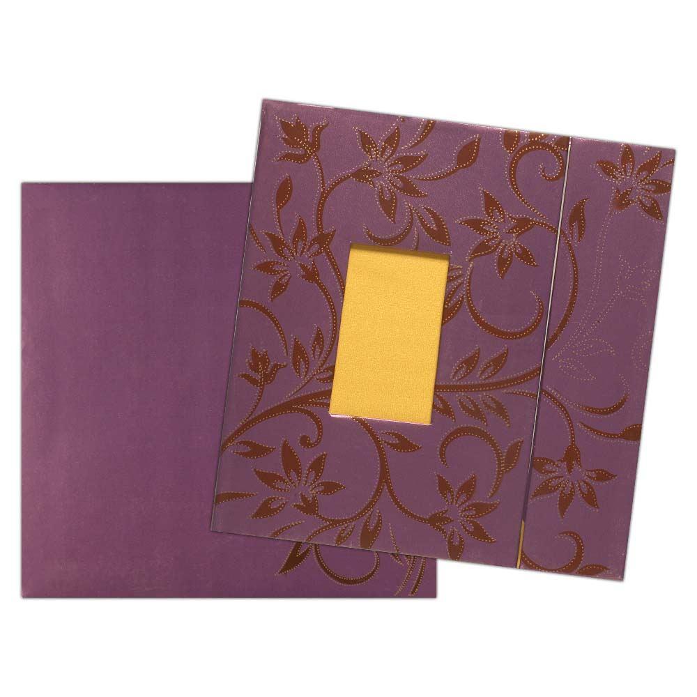 Invitation Card - Royal Purple Invitation Card-KNK2646