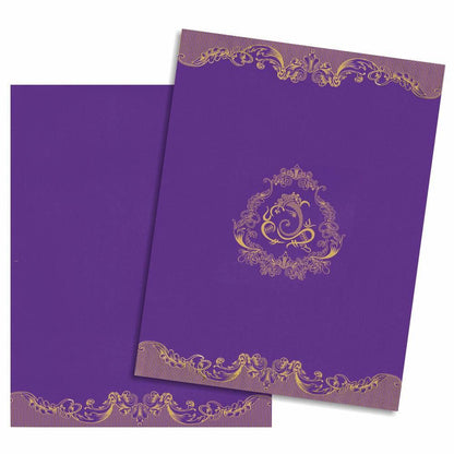 Royal Blue Shading With Gold Foiling Ganesha Wedding Card