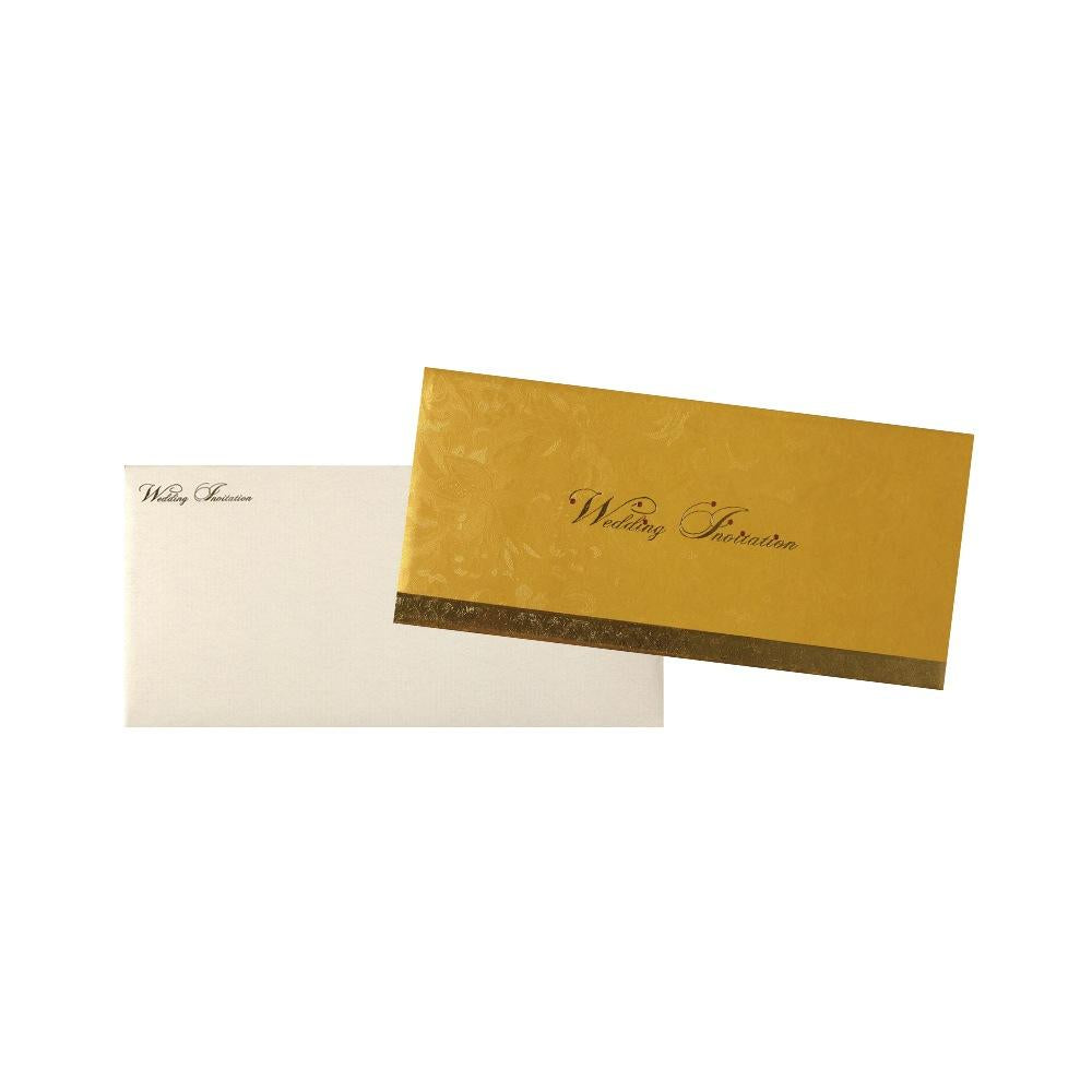 Invitation Card - Golden Glitter Invitation Card-KNK2864-King of Cards